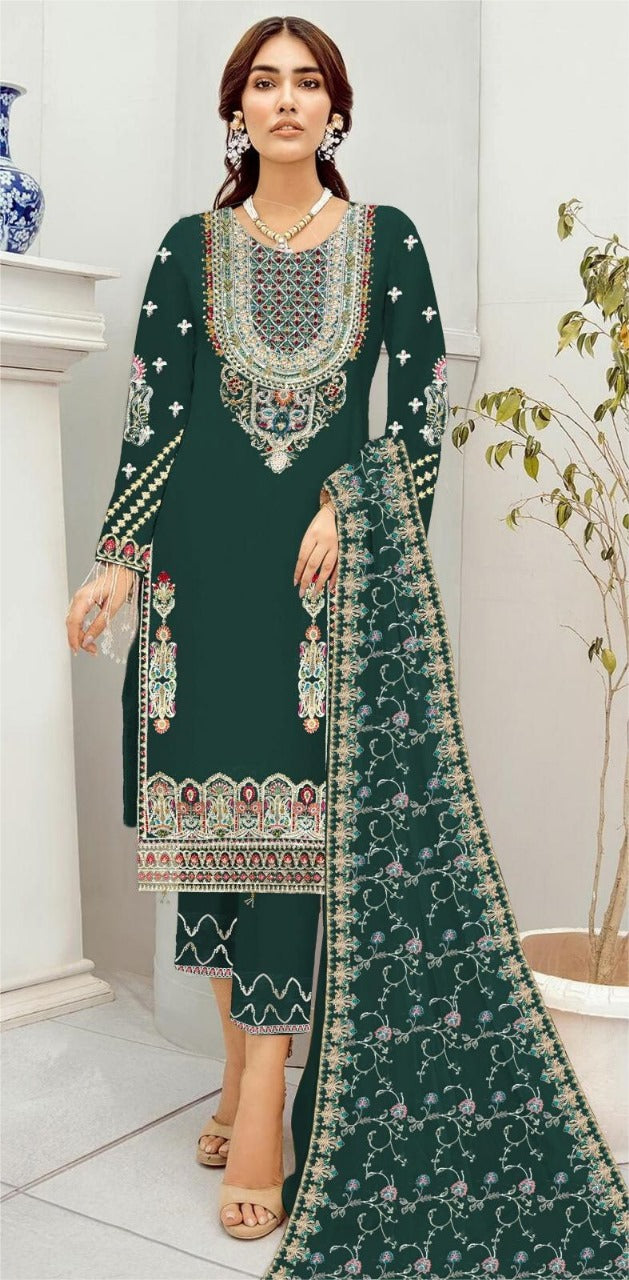 Riwayah Silk Dress with Handmade Work