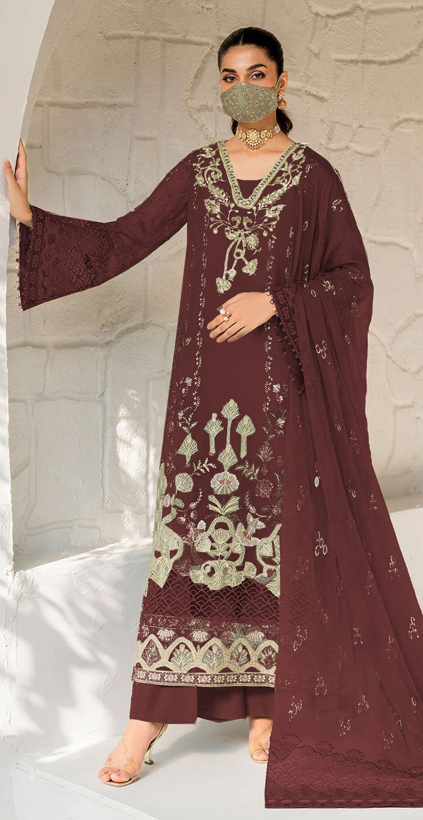 Elegant Chiffon Embroidered Dress – Stylish Women’s Wear