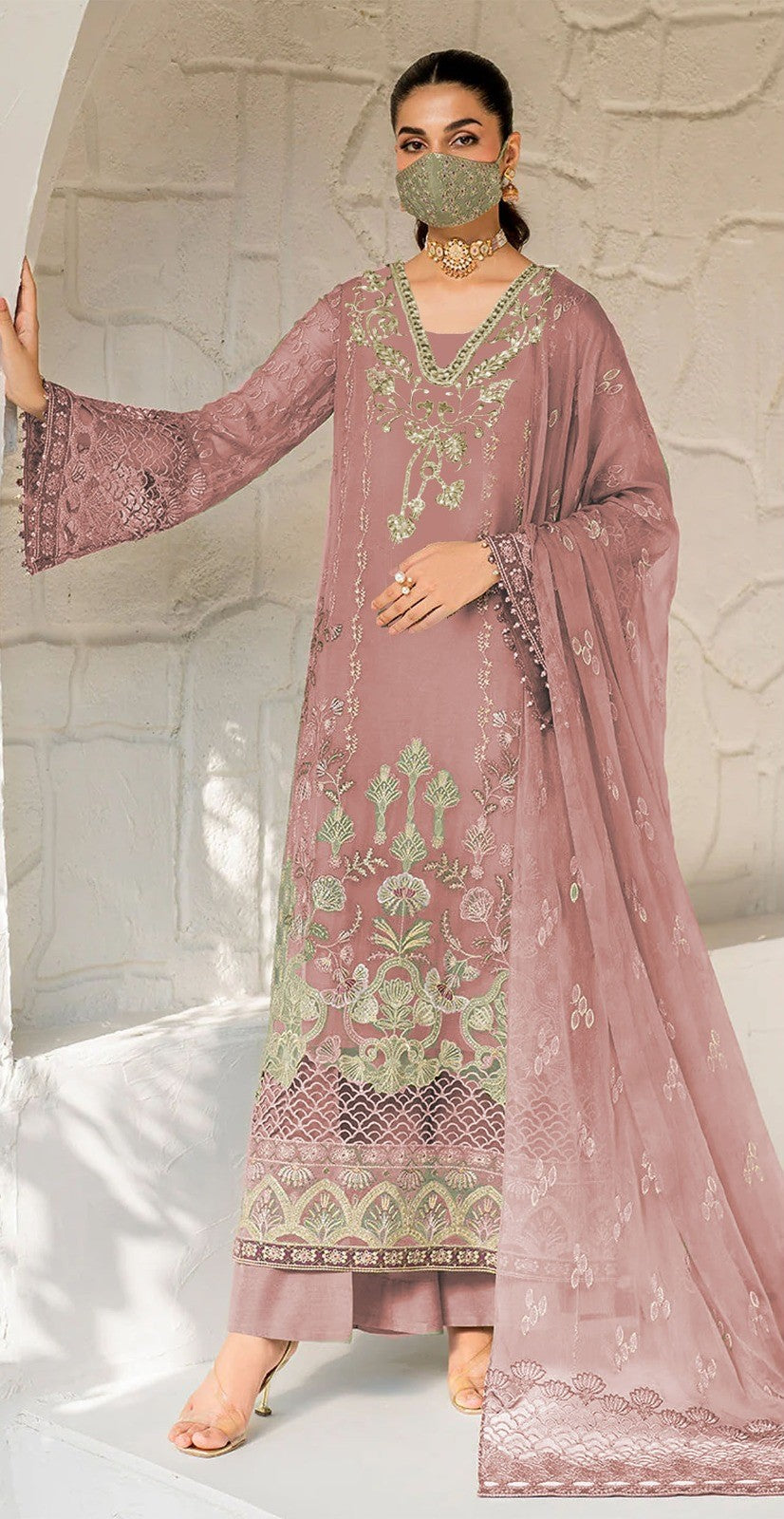 Elegant Chiffon Embroidered Dress – Stylish Women’s Wear