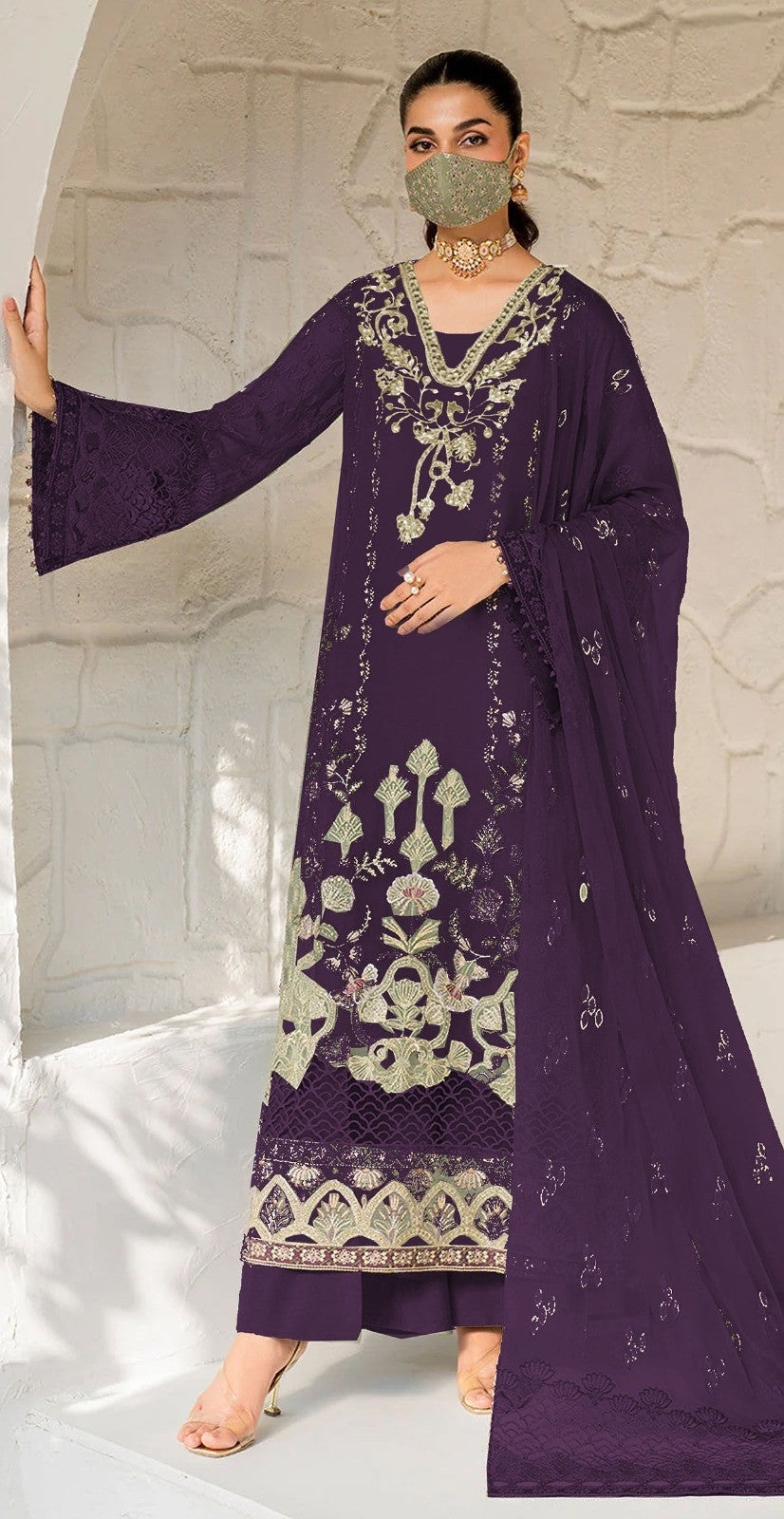 Elegant Chiffon Embroidered Dress – Stylish Women’s Wear