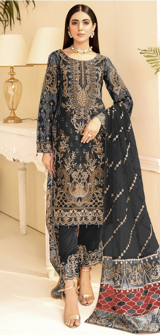 Riwayah Embroidered Organza Dress for Women