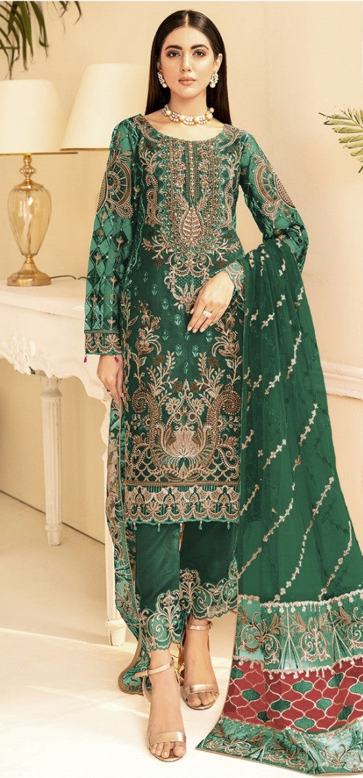 Riwayah Embroidered Organza Dress for Women