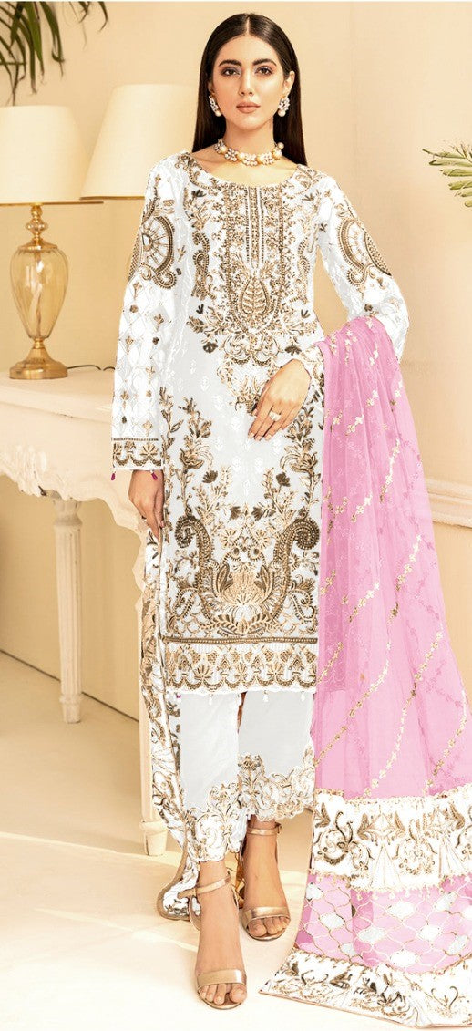 Riwayah Embroidered Organza Dress for Women