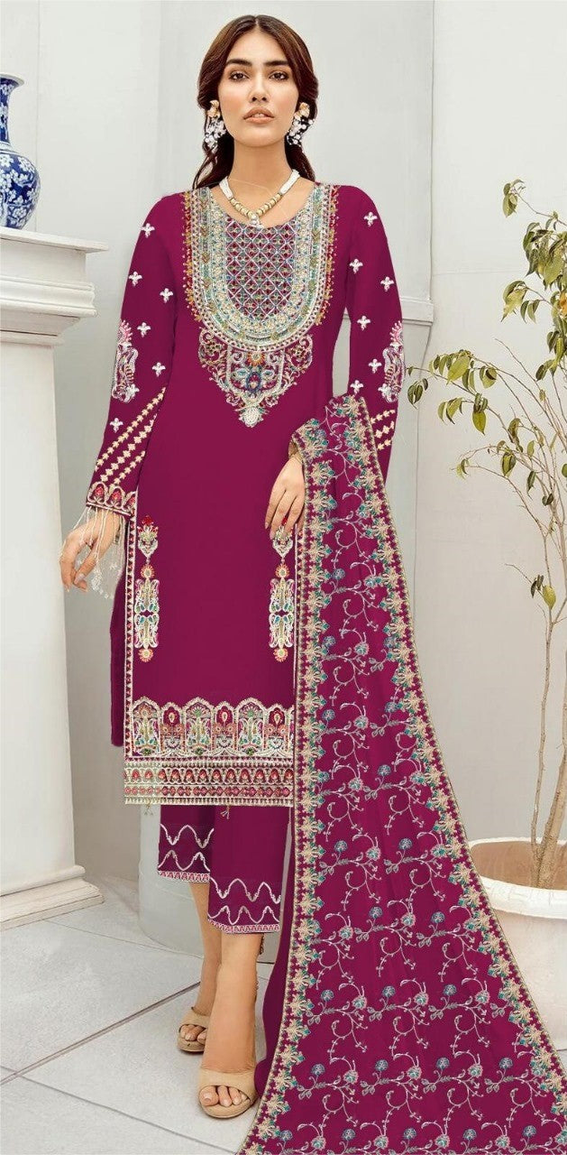 Riwayah Silk Dress with Handmade Work