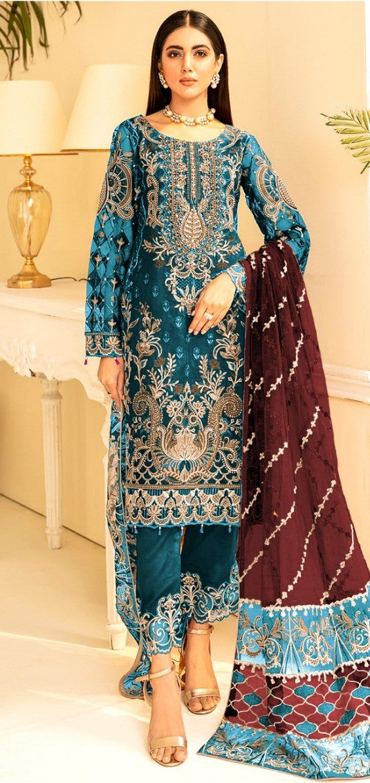 Riwayah Embroidered Organza Dress for Women