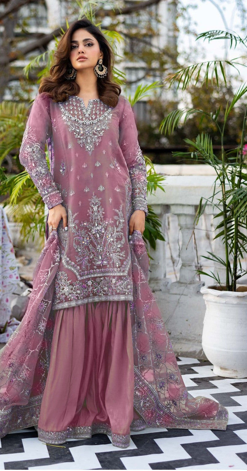 Riwayah Silk Dress with Net Dupatta